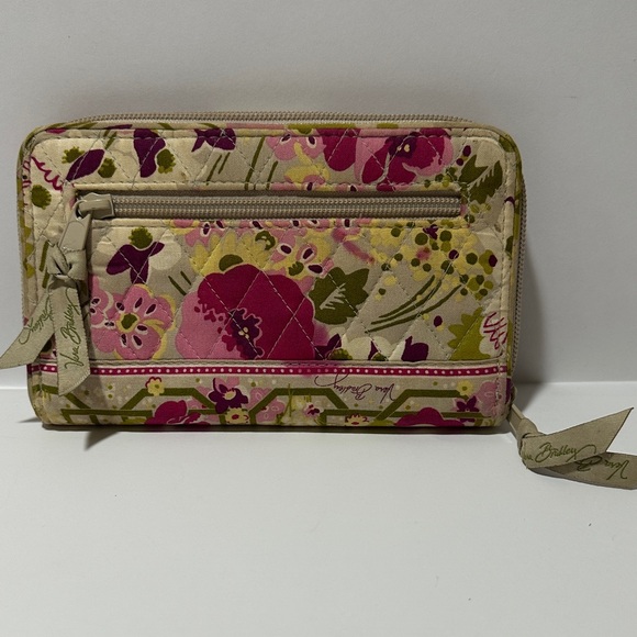 Vera Bradley Pink and Green Floral Wallet - Picture 5 of 7